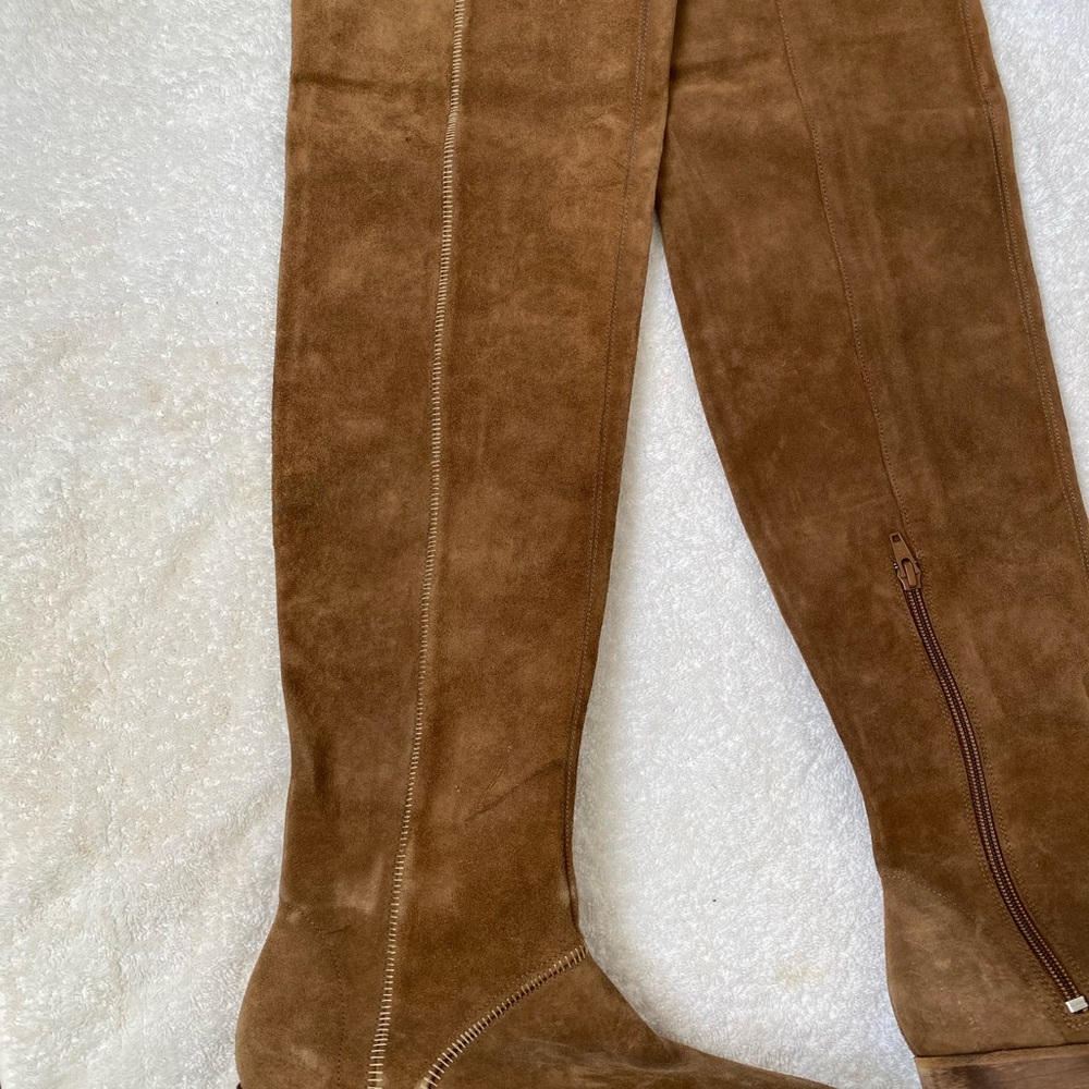 NWT Free People Tan Suede Over-the-Knee Boots - Picture 13 of 14